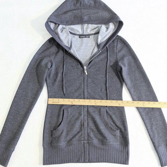 AmélieBoutik Cotton Blend Zip-up Hoodie, XS, Grey - Picture 8 of 9